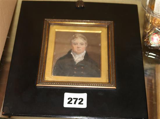 Georgian miniature painting of a gentleman